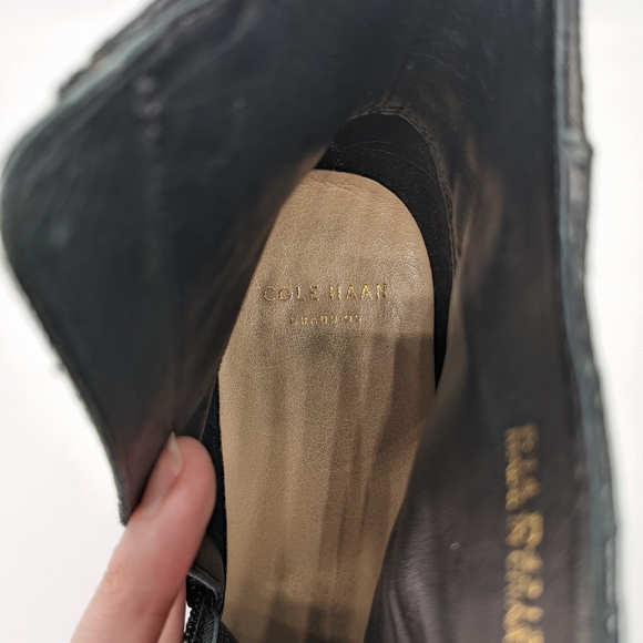 Cole Haan Grand.os Snakeskin Leather Boots Black Women's Size 6. - Picture 10 of 10